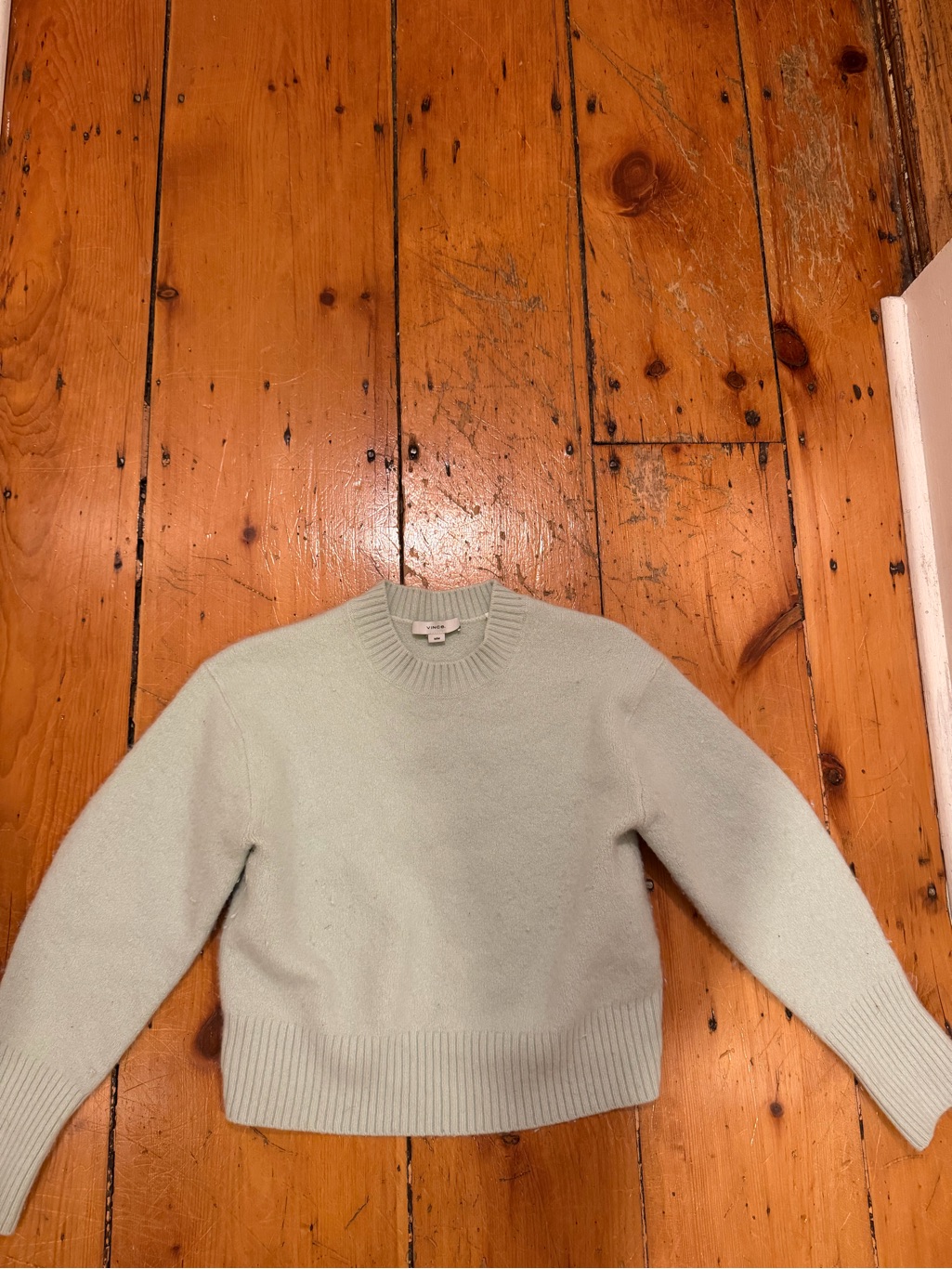 Vince Crewneck Sweater In Soft Mint Green